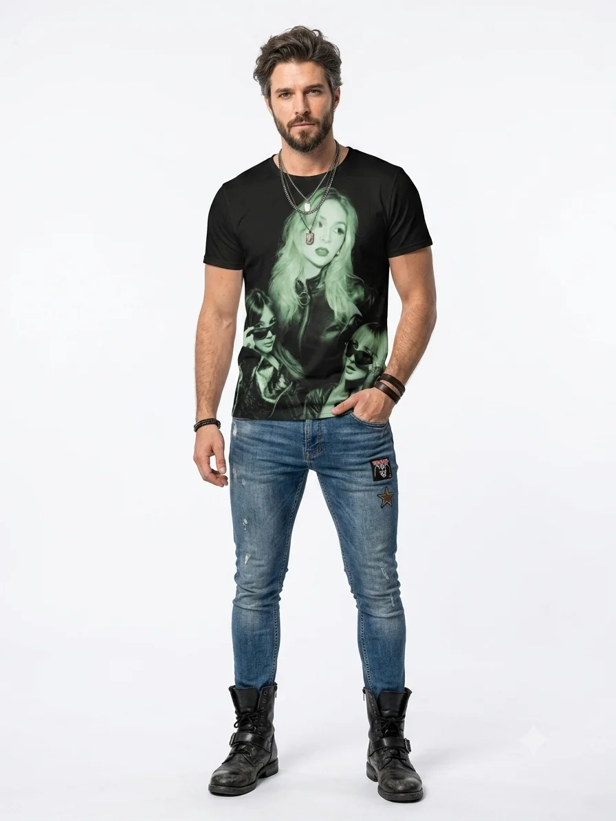 Green The Warning AOP Tee [XS–3XL] Breathable product image (3)