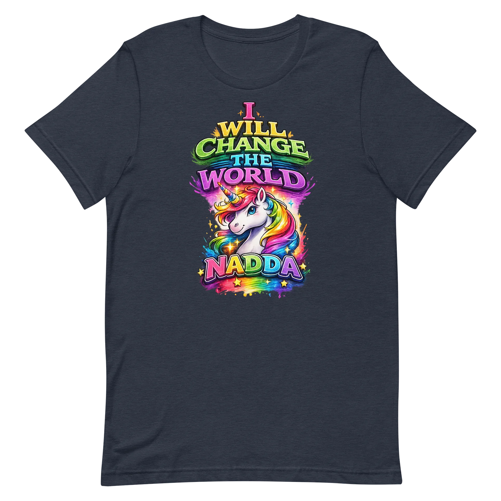 I Will Change the World Tee - Heather Navy