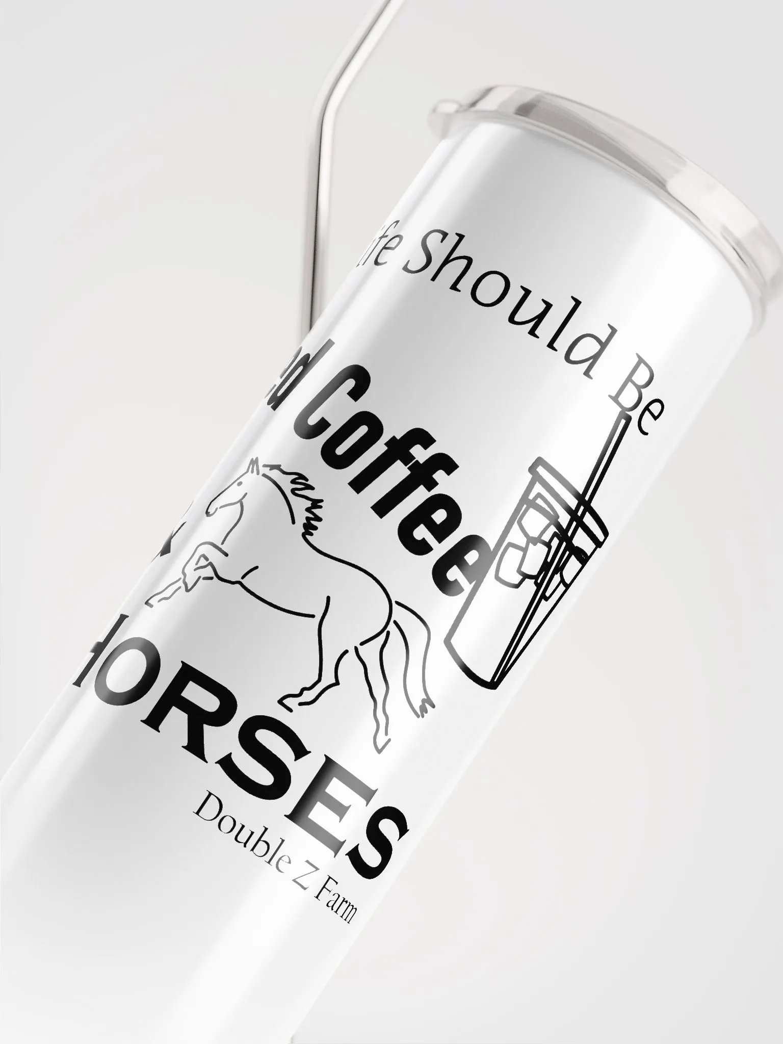 Iced Coffee and Horses Insulated Tumbler product image (5)