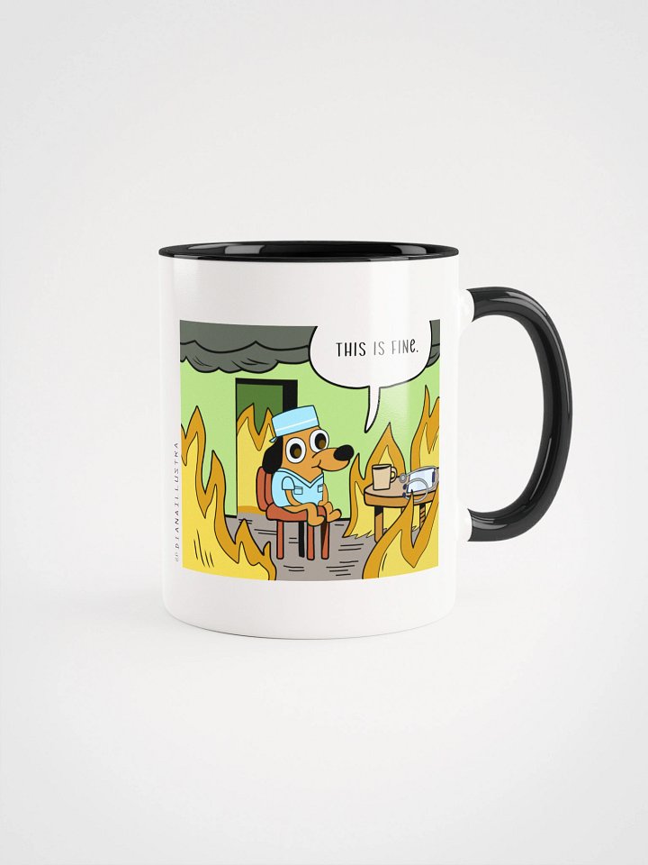 "This is fine-doctor" Ceramic Mug with color inside product image (1)