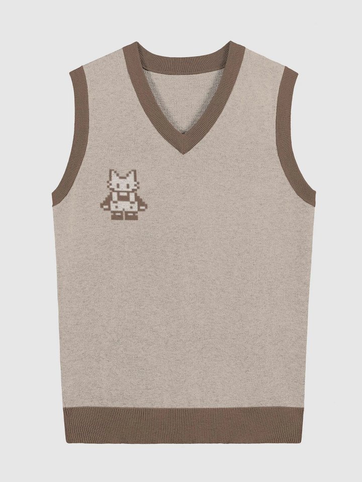 1bit kitty knit sweater vest product image (1)