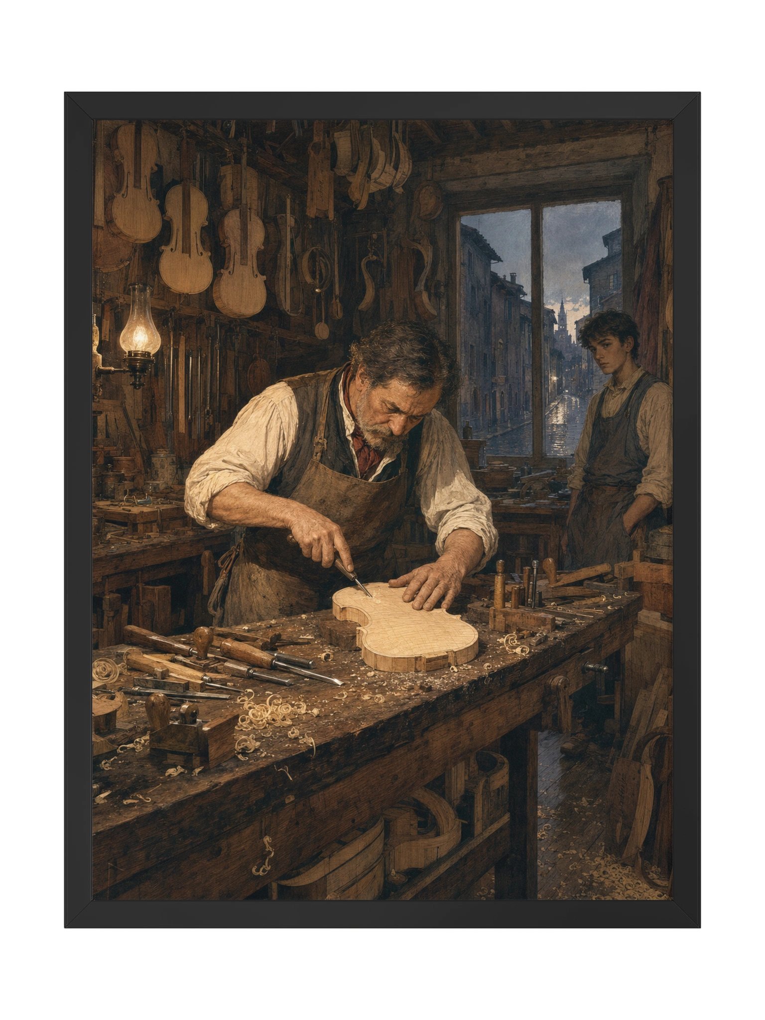 Il Liutaio di Cremona — Framed Matte Art Print product image (1)