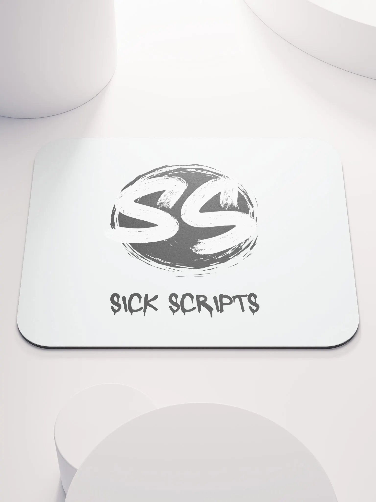 SickScripts B&W Mouse Pad product image (1)