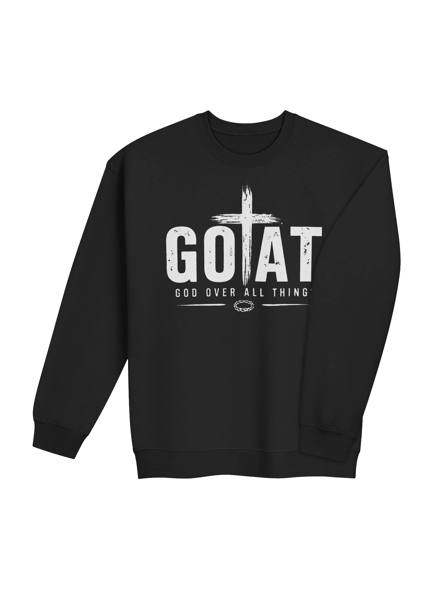 GOAT – God Over All Things Christian Sweatshirt | Inspirational Faith Crewneck | Kingdom Life Co. product image (5)