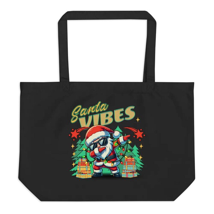 Santa Vibes Dabbing Organic Tote Bag product image (1)