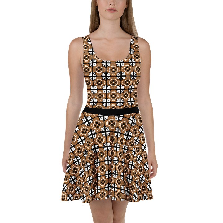 Rich Brown Arabesque Tile Dress product image (1)