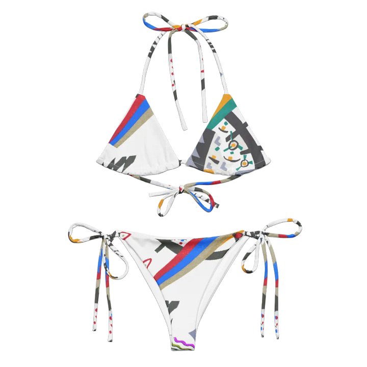 Abstract Lithographic Pattern Design String Bikini - V4 product image (1)