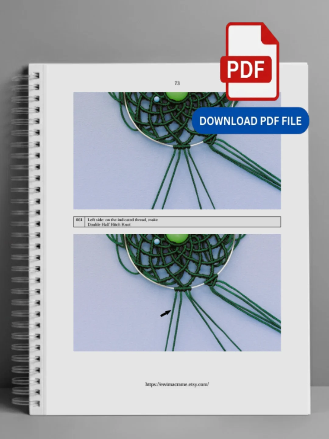 Micro Macrame Dream Catcher – Photo Tutorial product image (6)