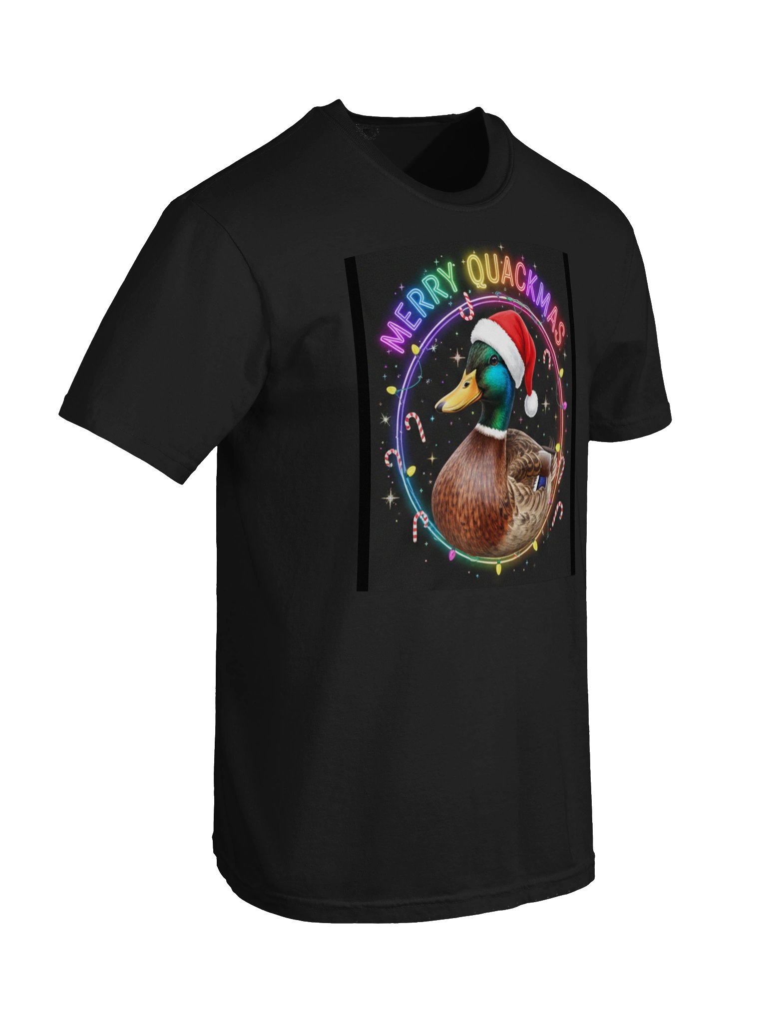 Merry Quackmas Neon Duck Holiday Tee product image (10)
