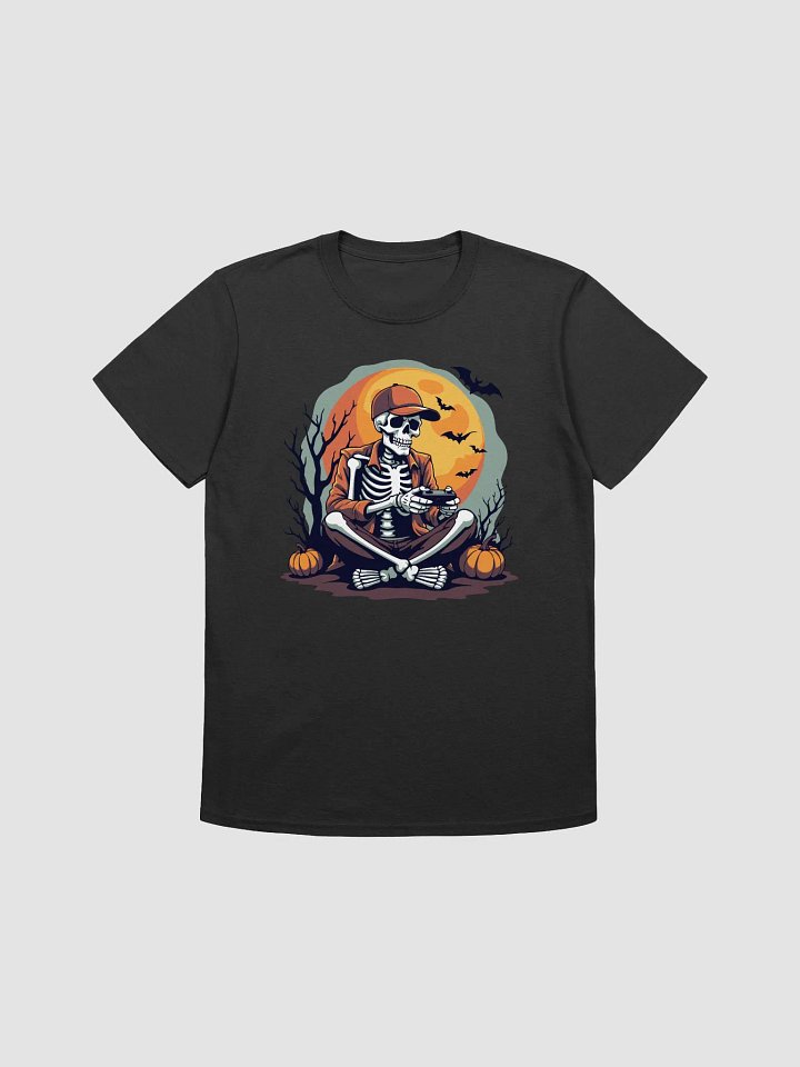 Moonlit Gamer Skeleton T-Shirt product image (3)