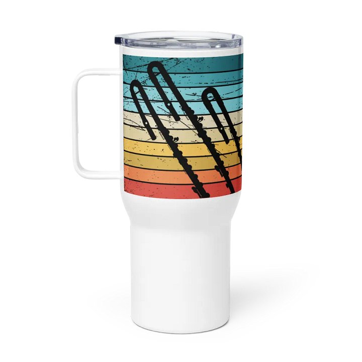 Retro Abstract Flute Stainless Steel Travel Mug - Bass product image (2)