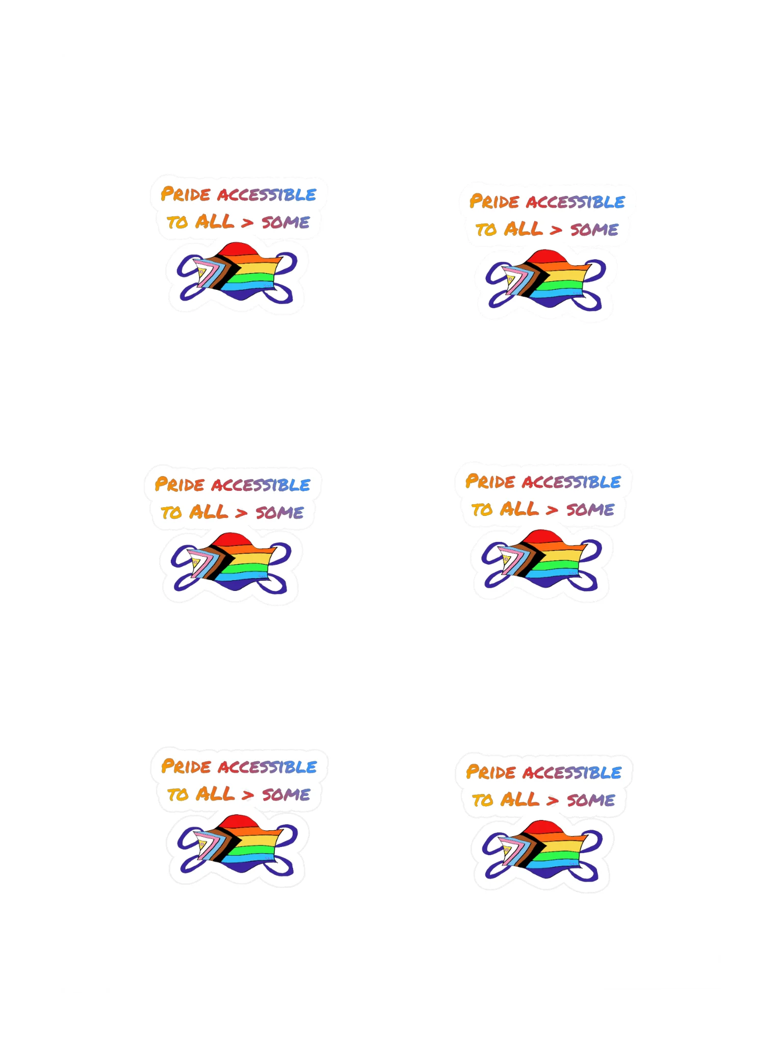 Pride Accessible to ALL > Some sticker pack product image (3)