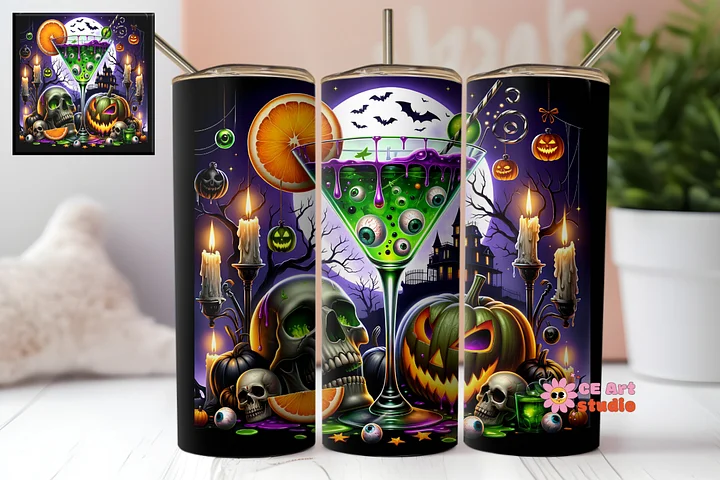 Martini Club Tumbler Wrap PNG product image (1)