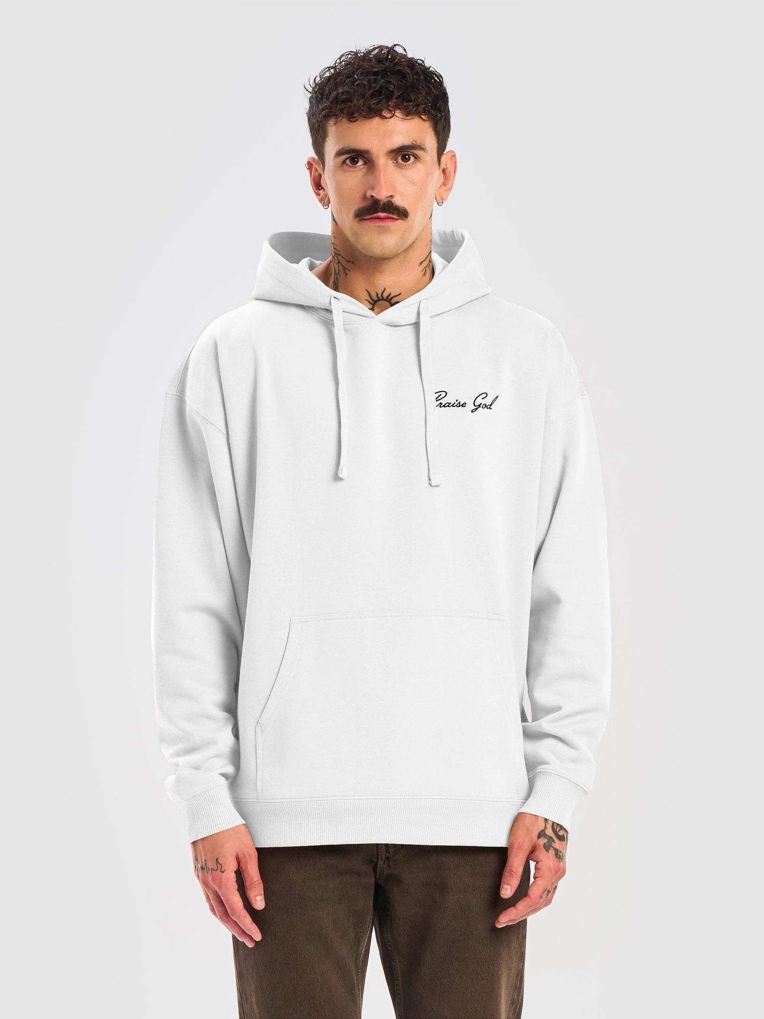 PRAISE GOD RELAXED HOODIE - WHITE product image (5)