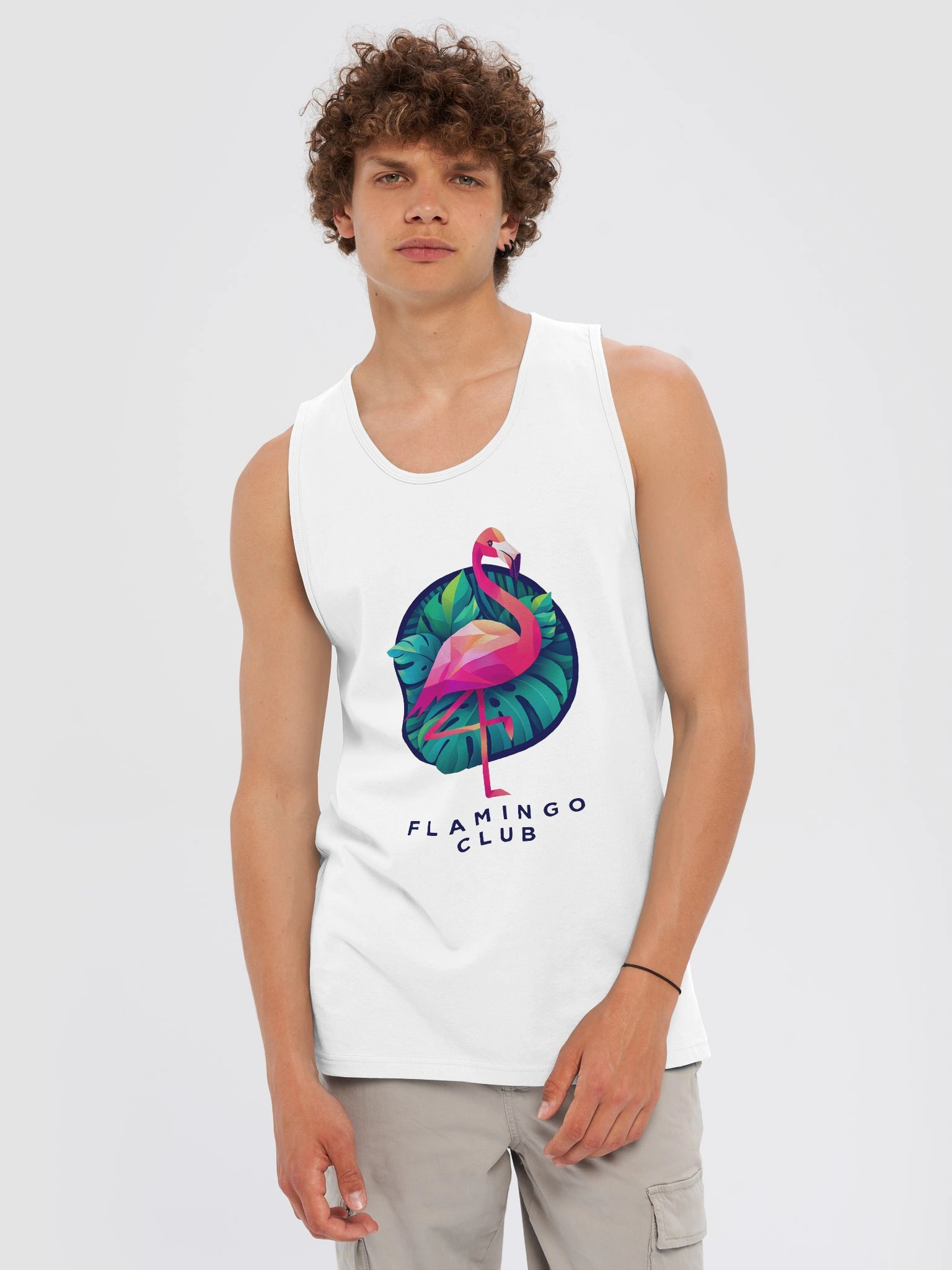 Geometric Flamingo Club Tank Top product image (3)