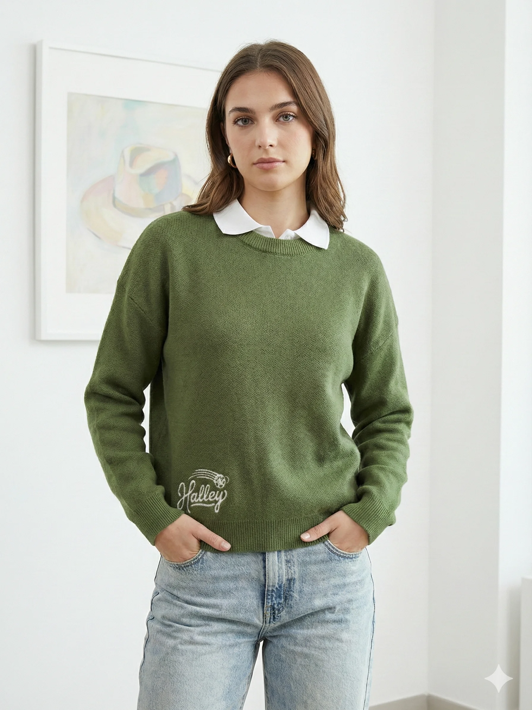 Light Green Knitted Sweater product image (1)