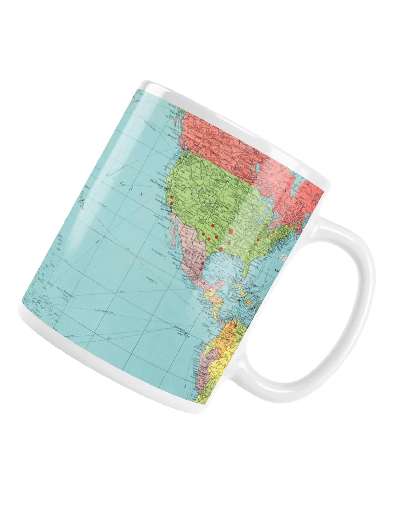 A Pacific World Map Mug product image (6)