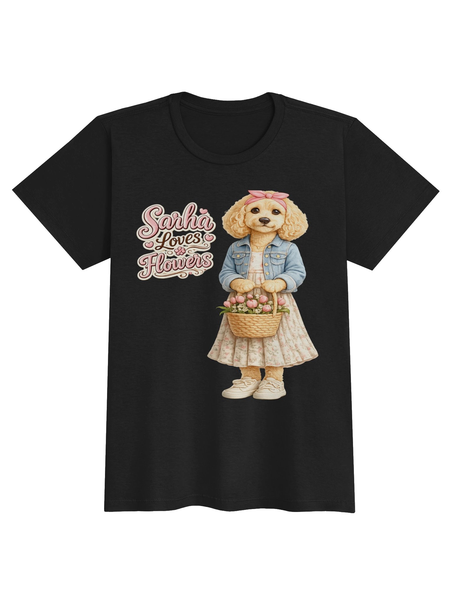 Sarah Loves Flowers Doodle Adult Tee product image (1)