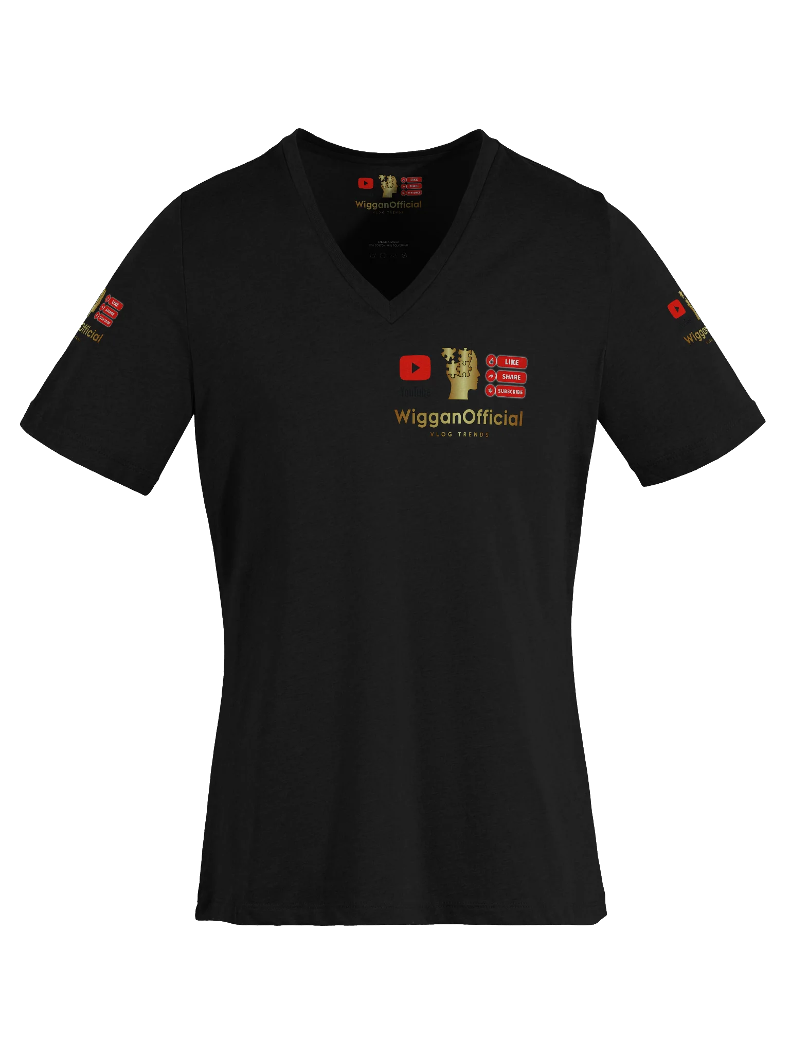 WigganOfficial logo Women's Relaxed V-Neck T-Shirt product image (6)