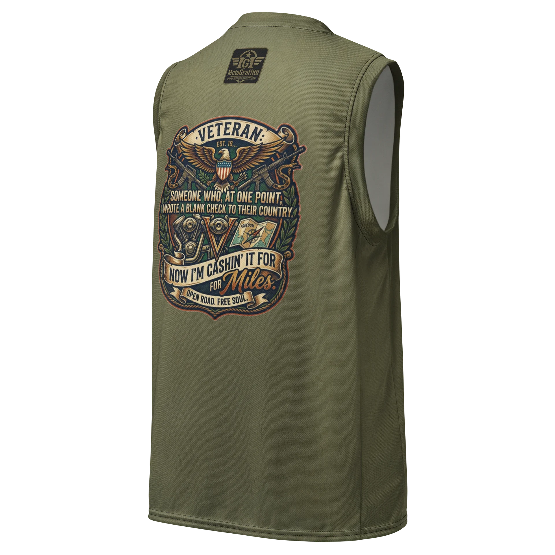 Veteran - The Written Check OD Green Distressed product image (3)