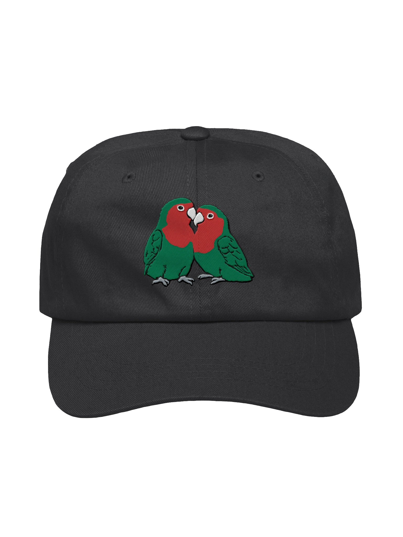 Rosy-faced Lovebird Embroidered Hat | Tropical Bird Cap product image (9)