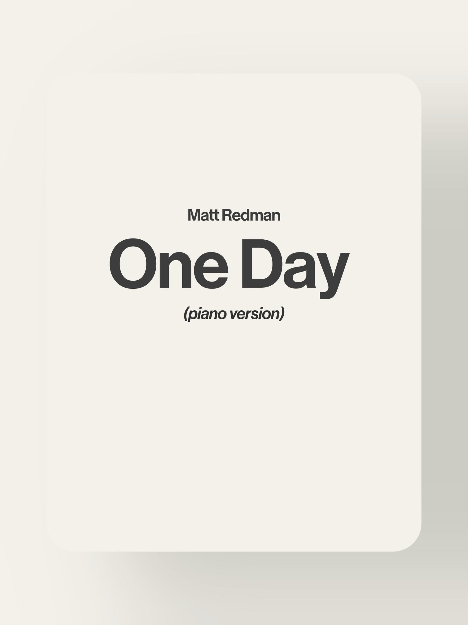 One Day (When We All Get To Heaven) - Matt Redman product image (1)
