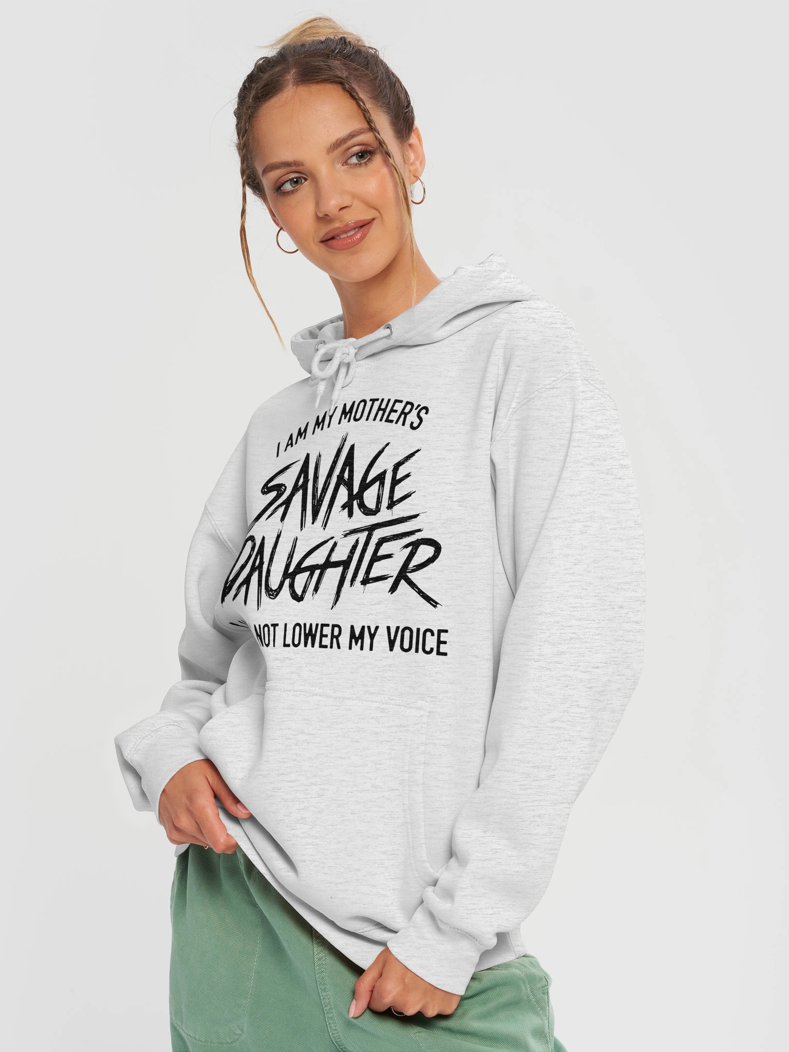 Savage Daughter Premium Hoodie (black print) product image (2)