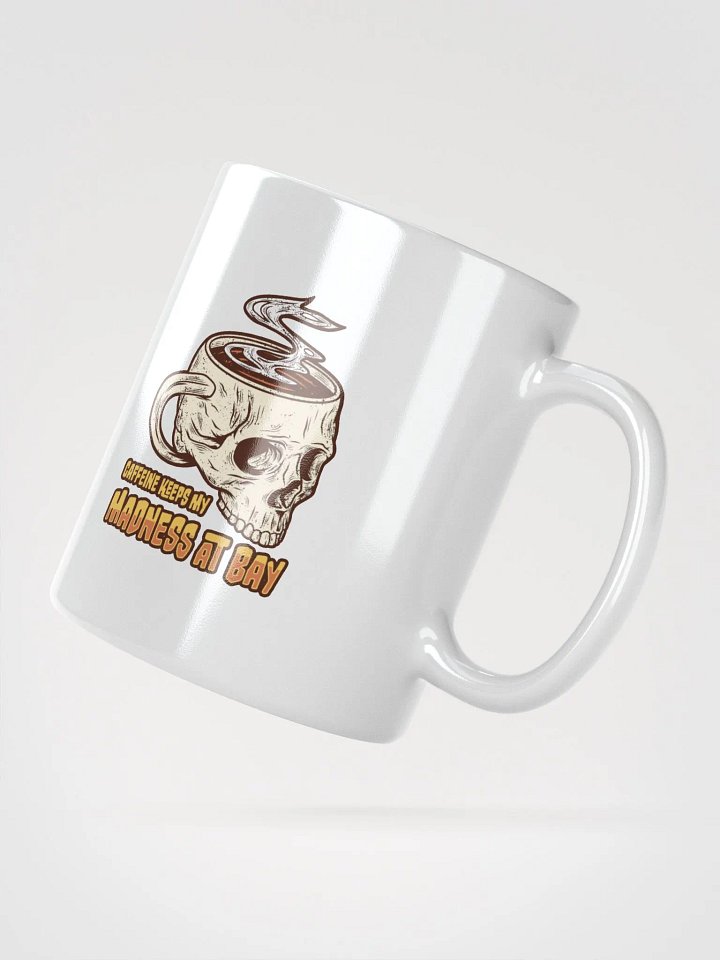 Gothic Skull Coffee Mug – Caffeine Keeps My Madness at Bay product image (2)