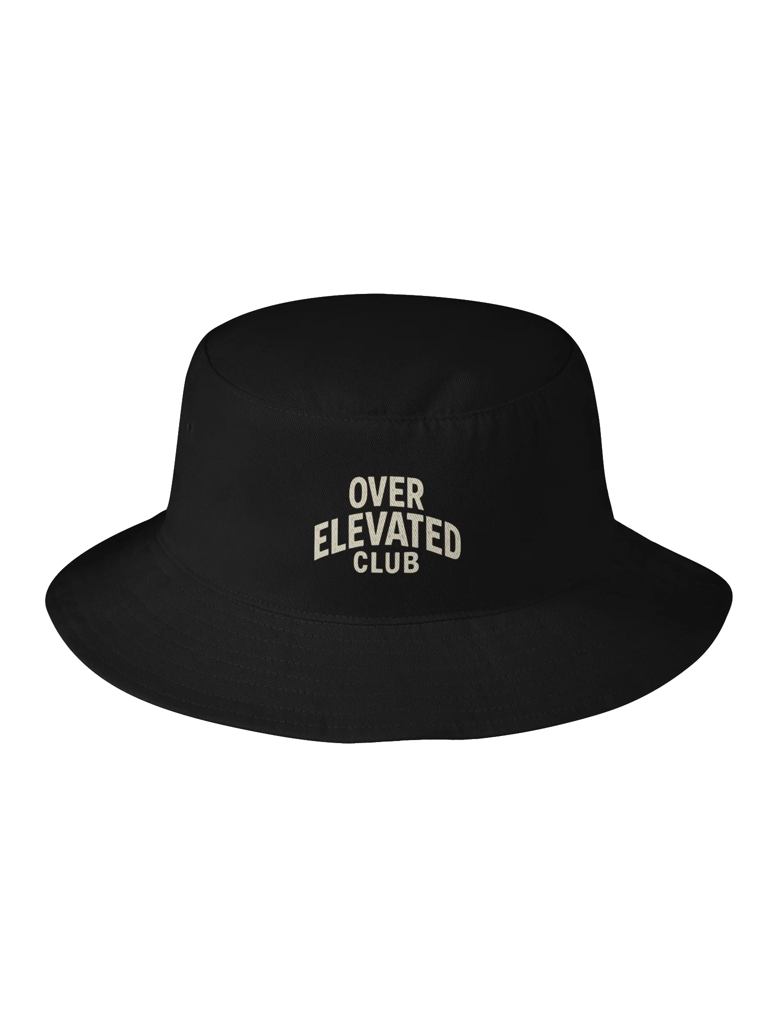 OVER ELEVATED BUCKET HAT in Black