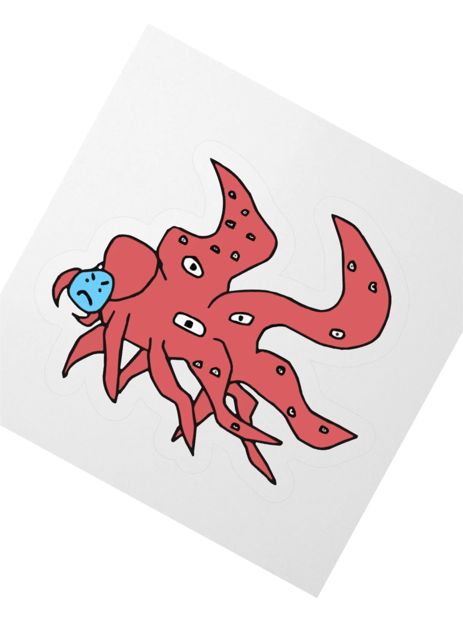 Red AI Shoggoth Sticker product image (5)