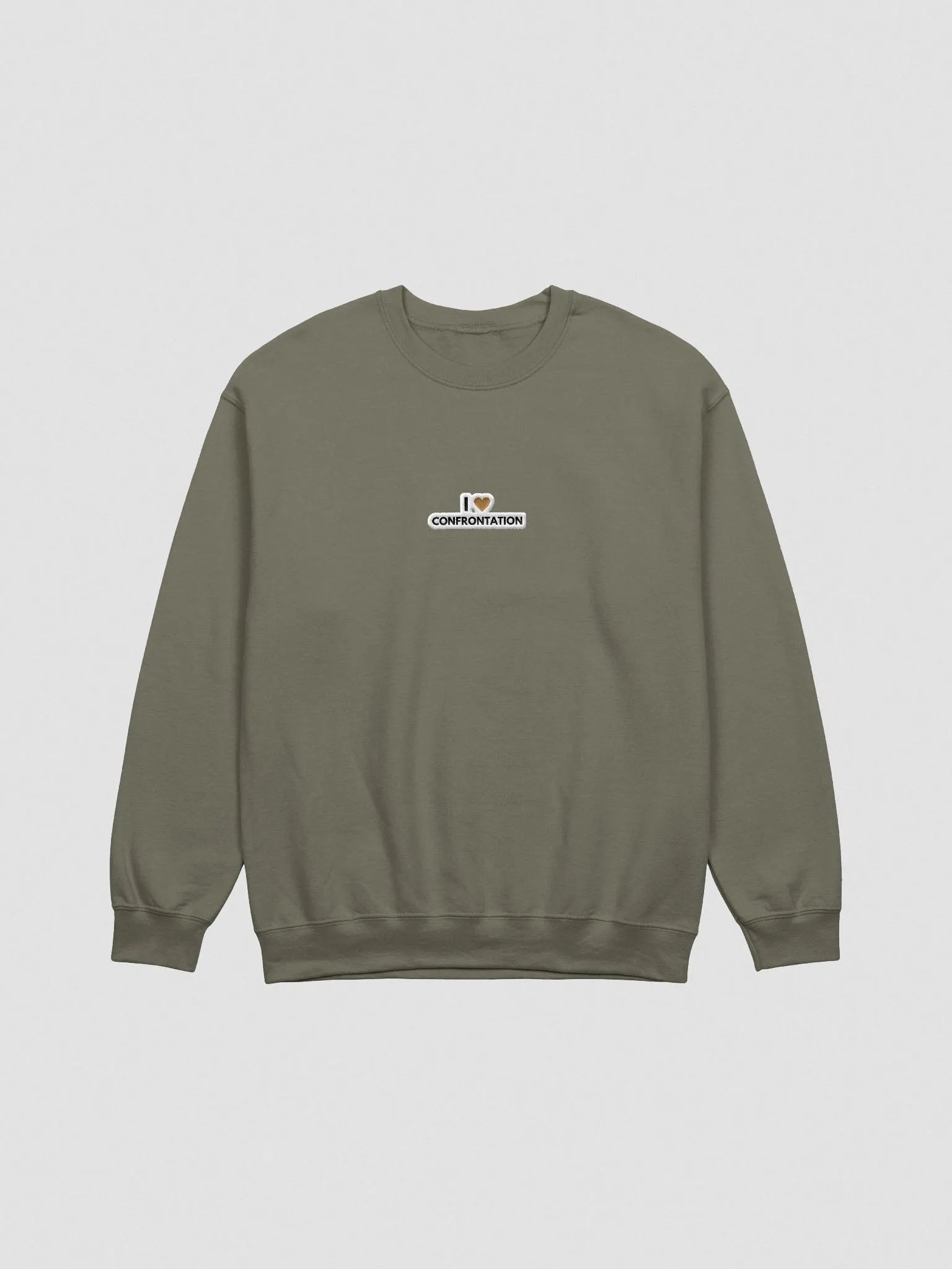 I <3 Confrontation embroidered crewneck (brown bubble design) product image (5)