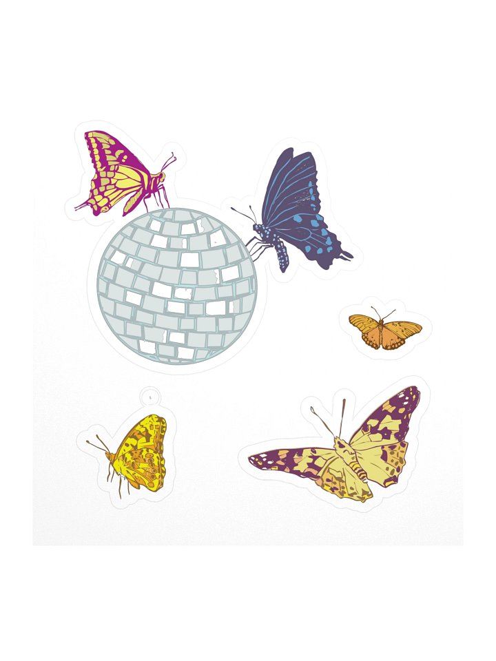 Disco Butterfly Stickers product image (1)