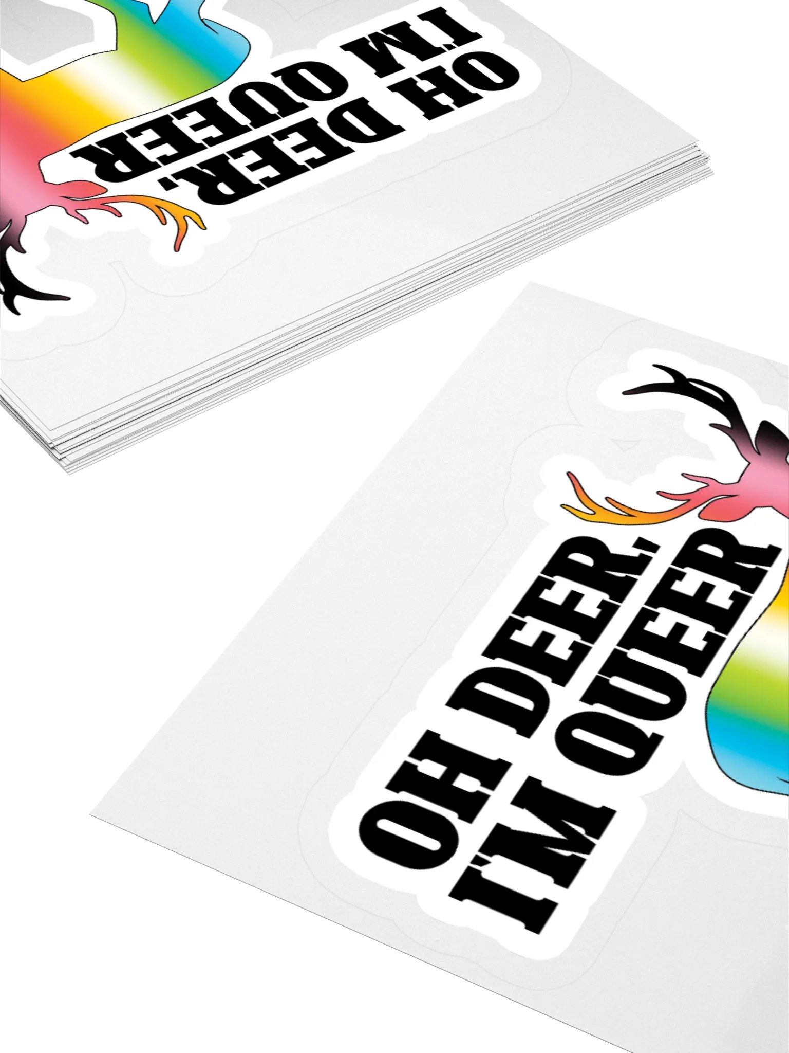 Oh Deer, I'm Queer- Queer Flag Sticker product image (10)