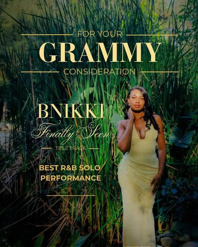BNikki - Finally Seen Best Progressive R&B Album BNikki - Finally Seen Best R&B Solo Performance #grammys #grammy #vote #music #bnikki