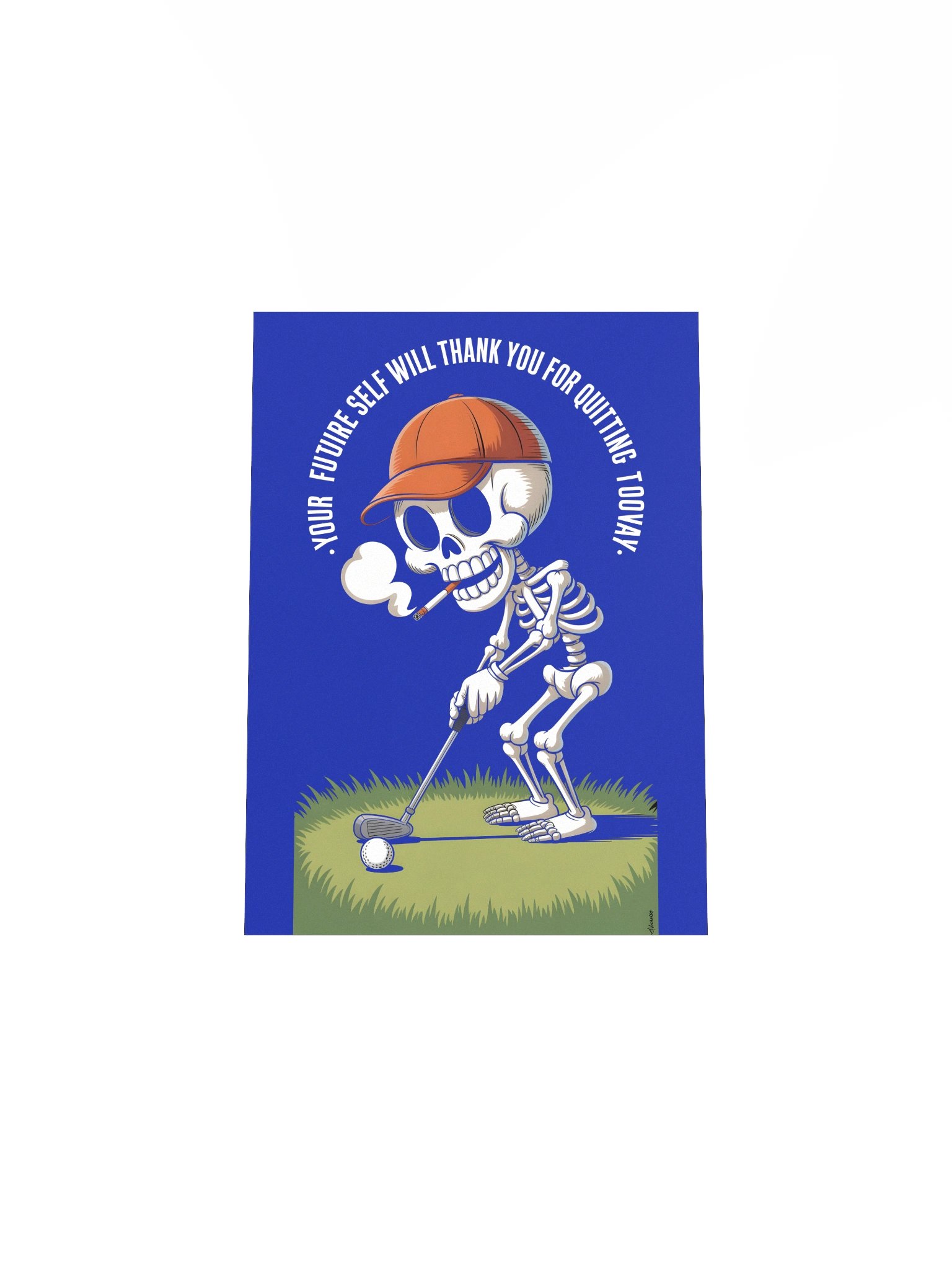Quit Smoking Skeleton Golf Poster product image (4)
