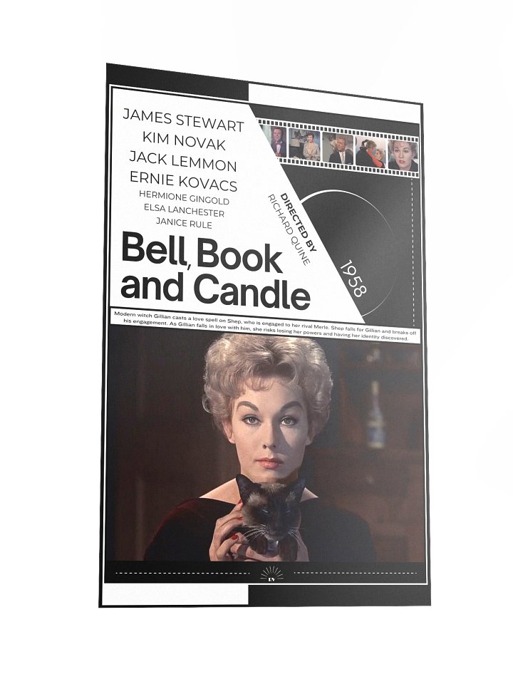 Bell, Book and Candle with James Stewart and Kim Novak 1958 | Movie Poster | 12x18 Wall Art product image (2)