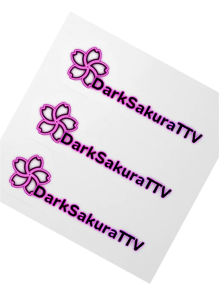DarkSakuraTTV Neon Logo Kiss Cut Stickers product image (2)