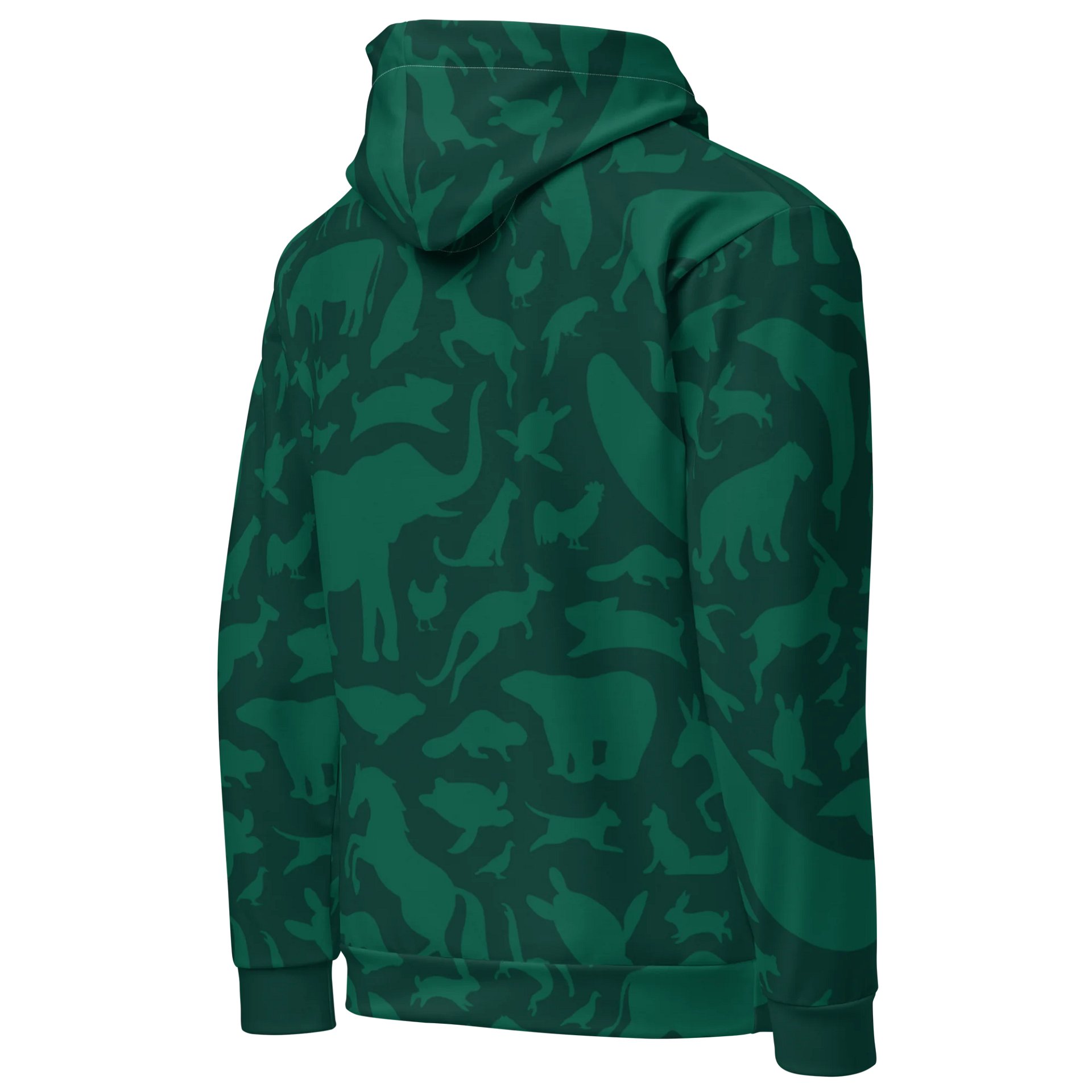 Animal Print Hoodie - Green on green product image (5)