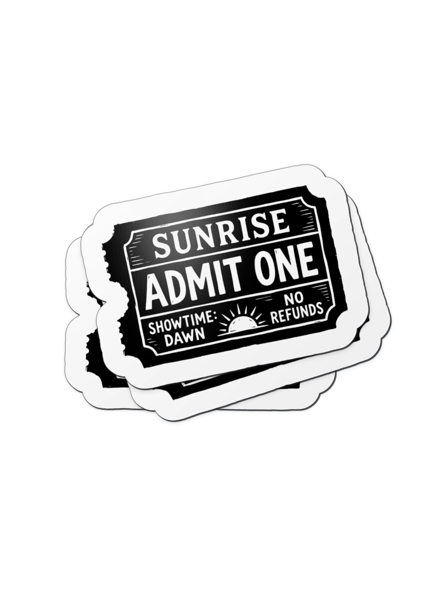 Admit One Sunrise Ticket Magnet product image (2)