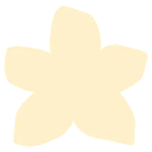 A five-pointed white flower