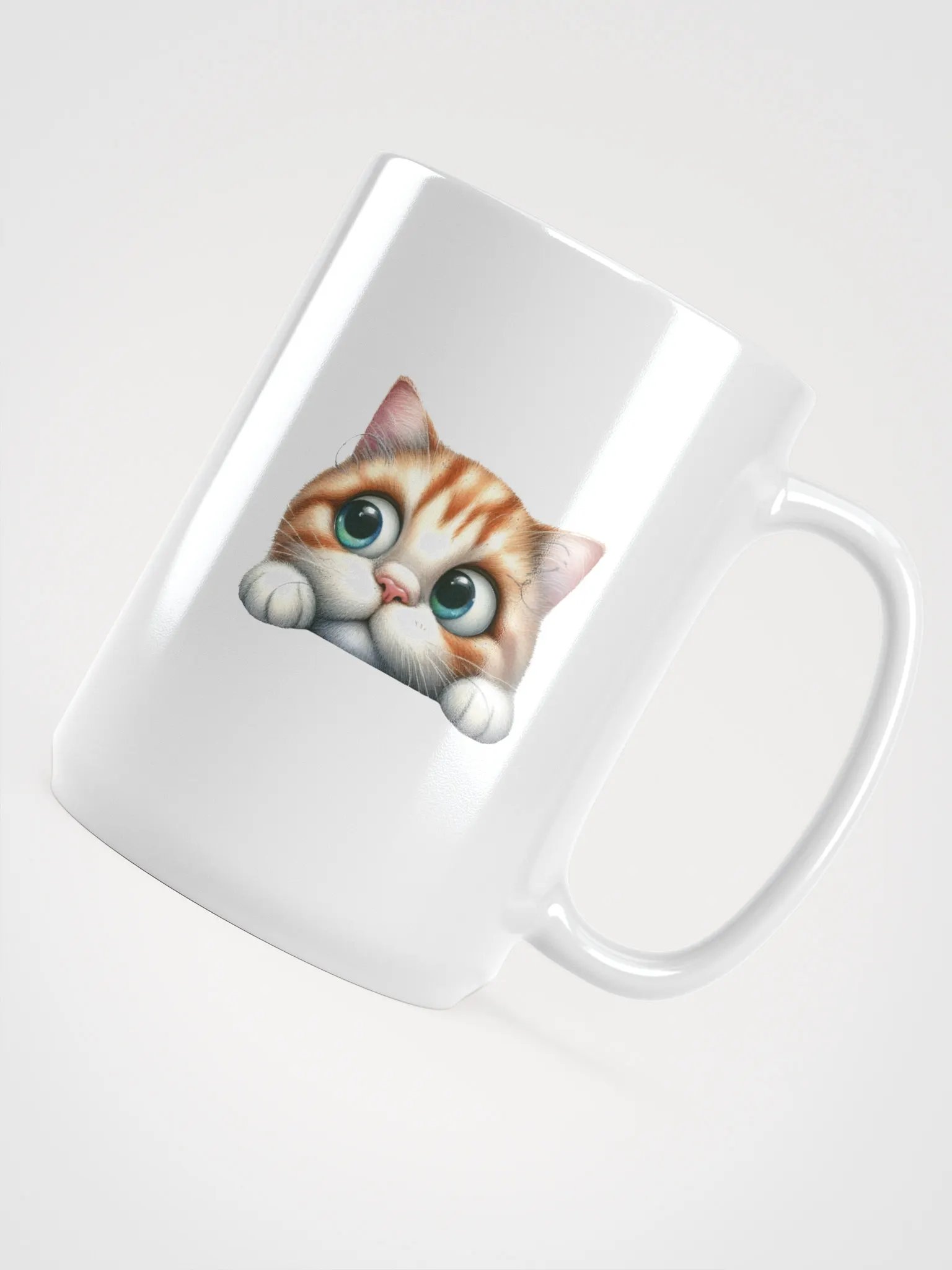 Curious Cat Cartoon Mug product image (4)
