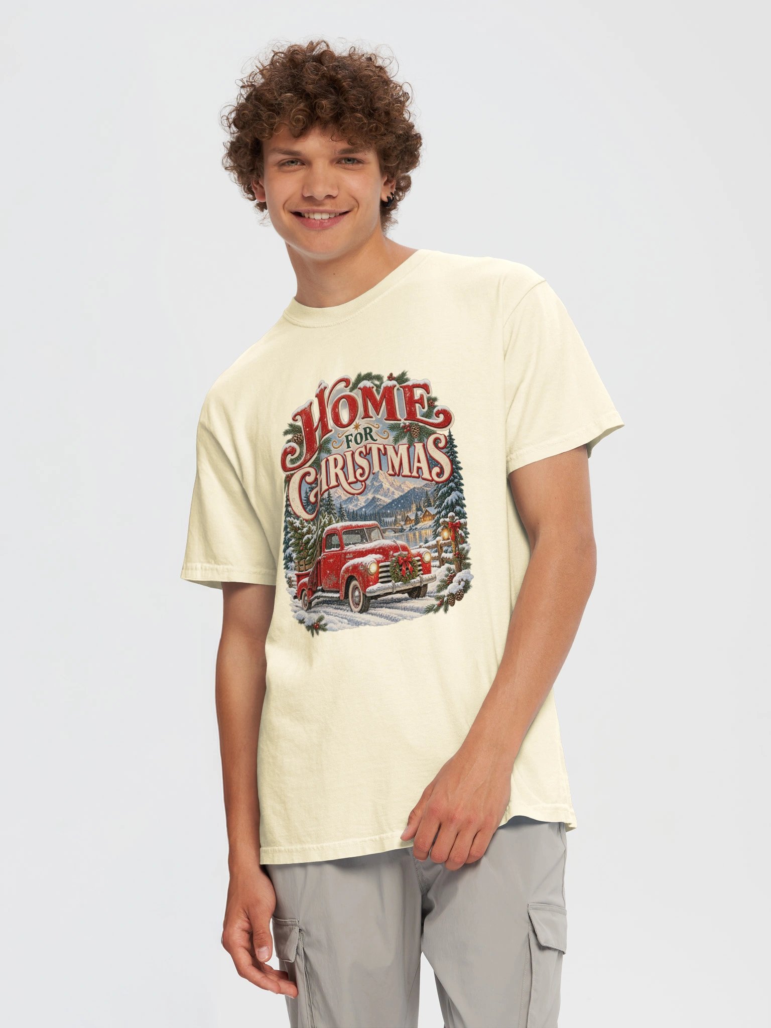 Home for Christmas Vintage Truck Tee product image (5)