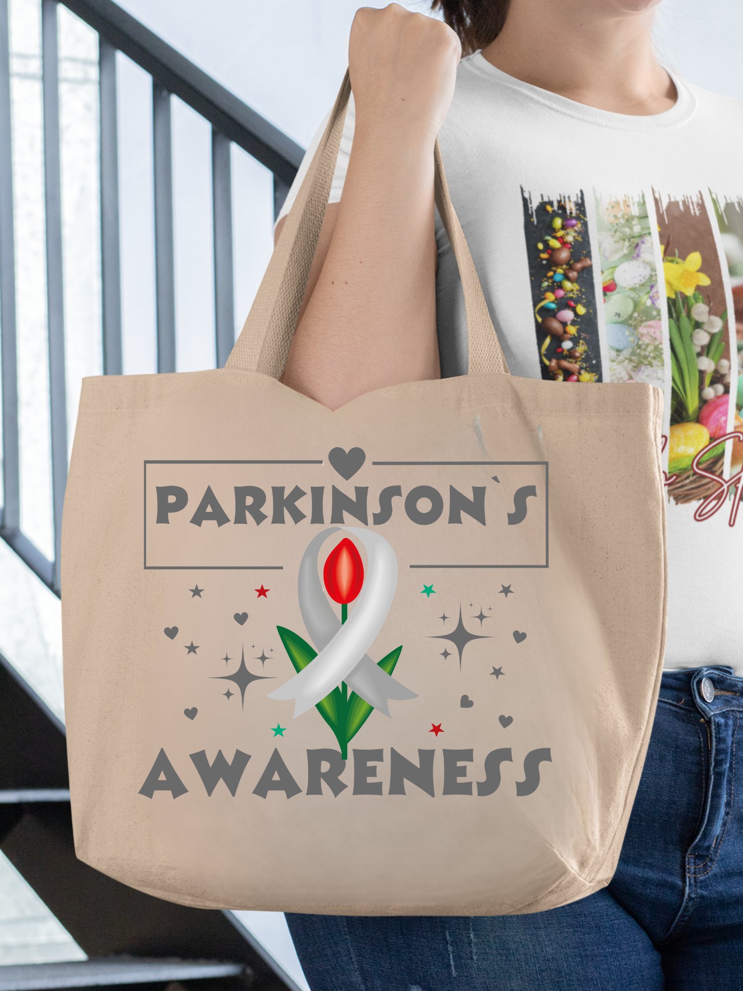 Parkinson's Awareness Organic Tote Bag product image (1)