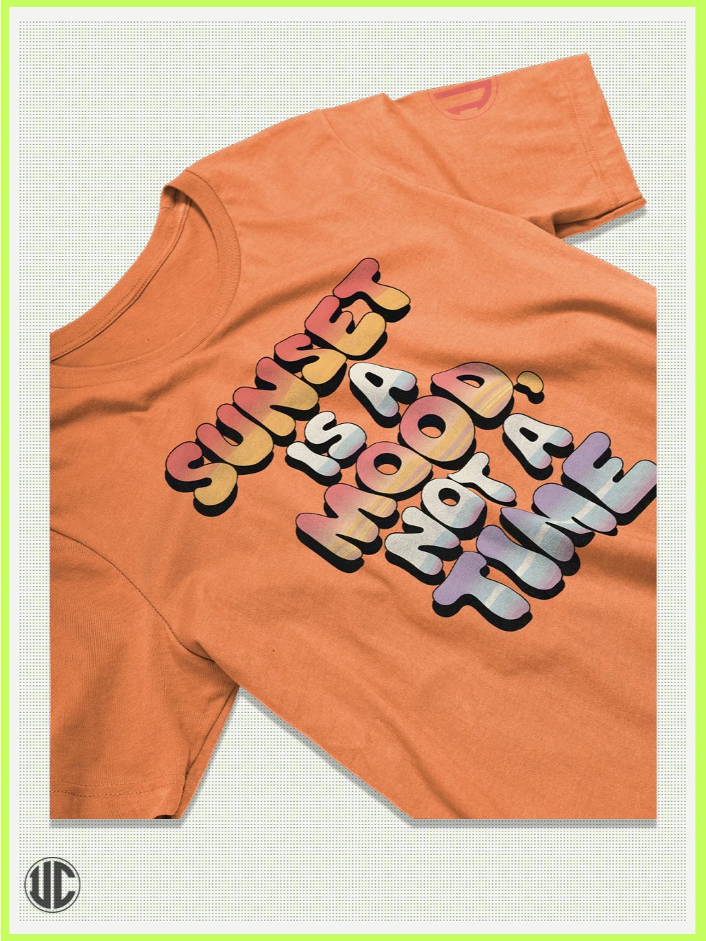 Sunset Is a Mood – Retro Gradient Beach Tee product image (2)