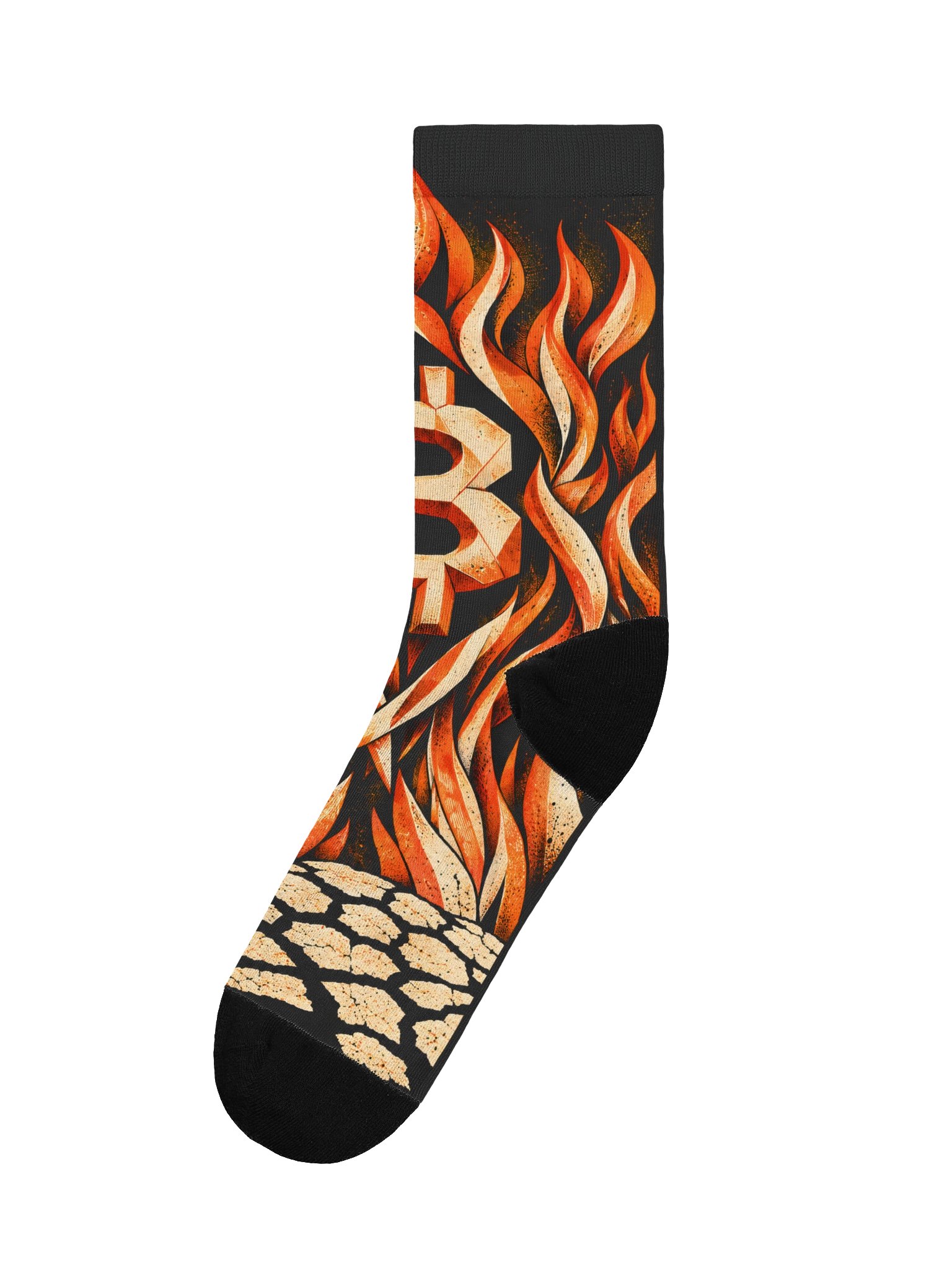 Desert Flame Bitcoin Crew Socks product image (1)