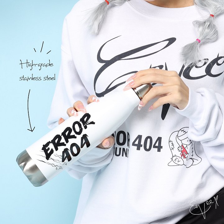 ERROR 404 WATER BOTTLE - [WHITE] product image (2)