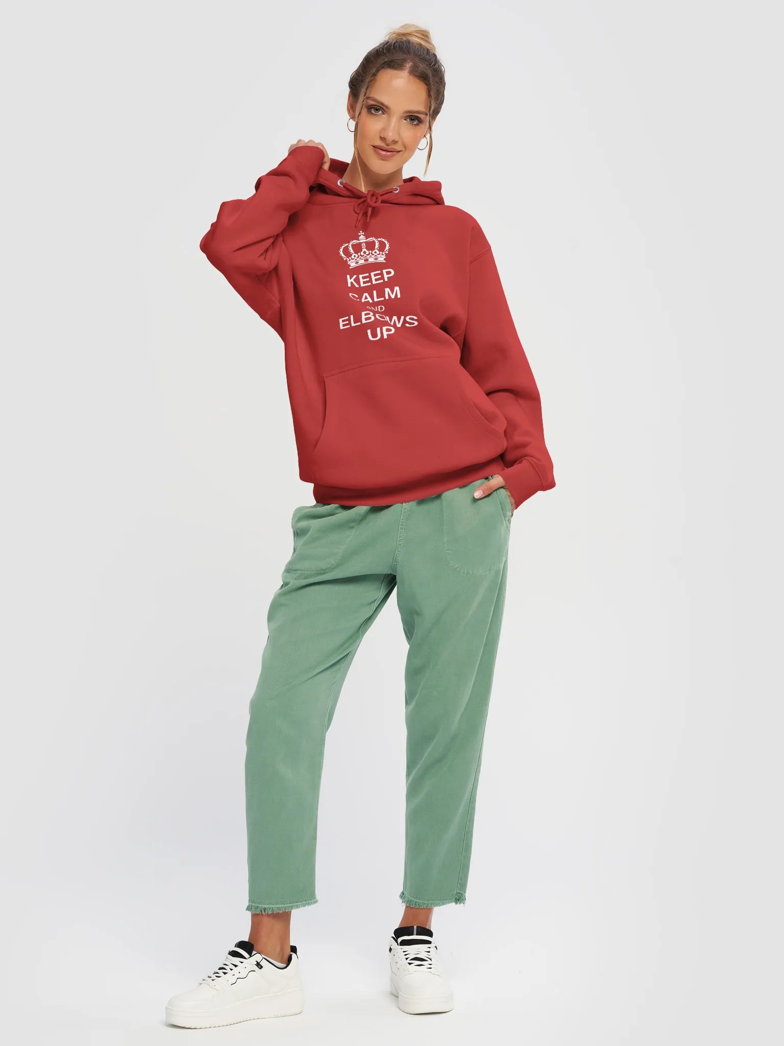Keep Calm And Elbows Up Lane Seven Premium Pullover Hoodie product image (23)