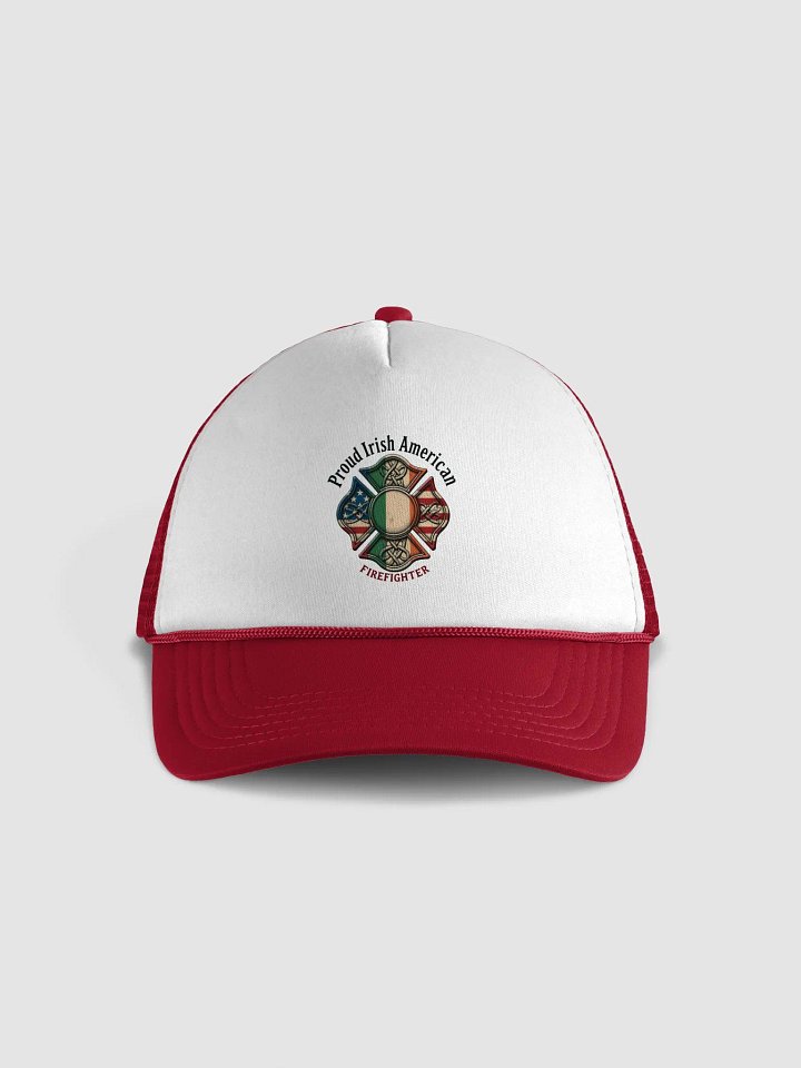 Proud Irish American Firefighter Trucker Hat product image (1)