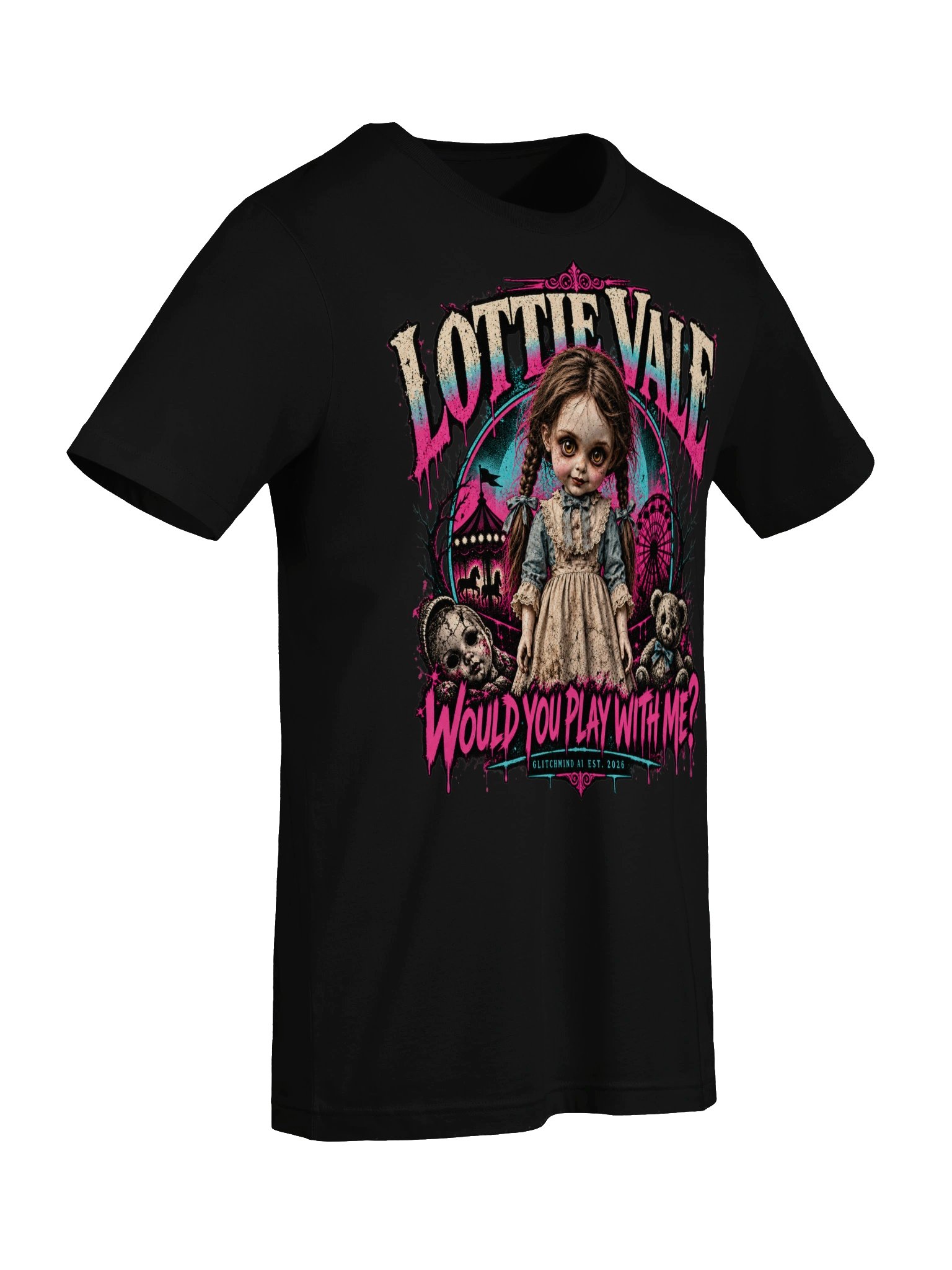 Lottie Vale “Would You Play With Me?” Front Print T-Shirt product image (7)