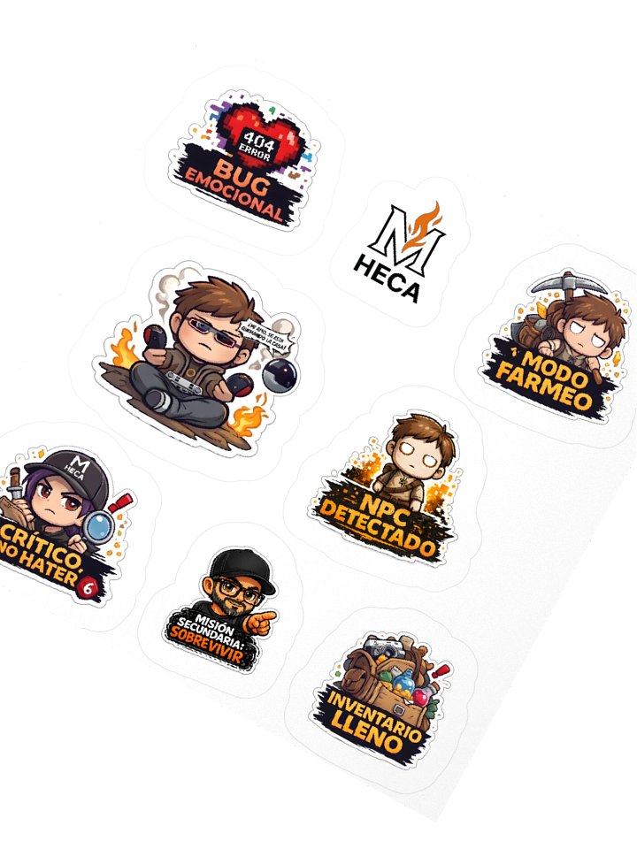 HECA Stickers: Vida Friki — Pack Gamer/Chibi Vol. 1 product image (4)